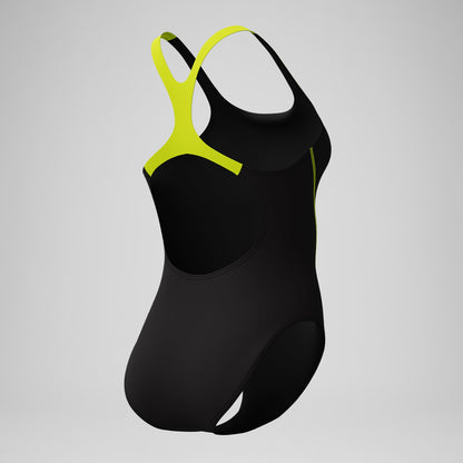 Medley Logo Swimsuit Black/Yellow - Speedo