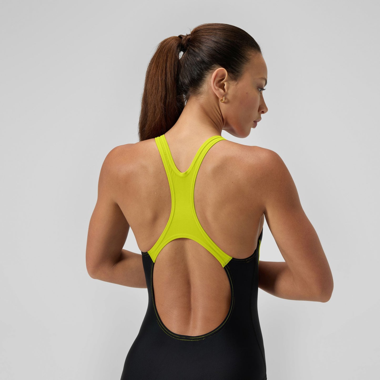 Medley Logo Swimsuit Black/Yellow - Speedo