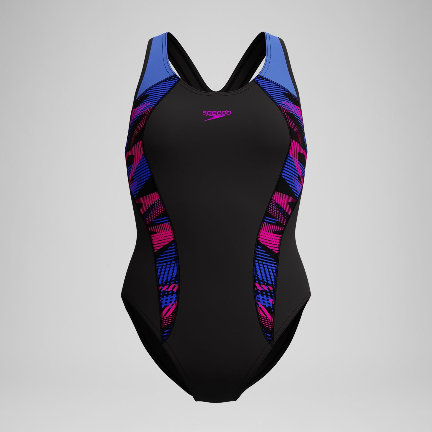 Placement Laneback Swimsuit Black/Blue - Speedo