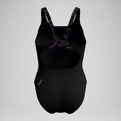 Hyperboom Splice Muscleback Swimsuit Black/Peach - Speedo