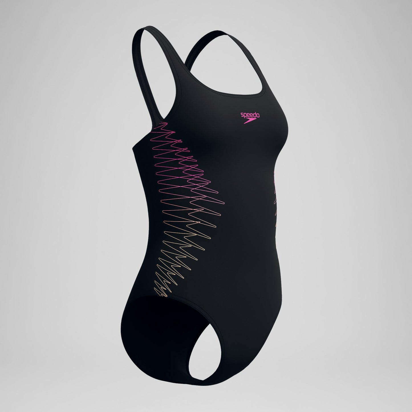 Placement Muscleback Swimsuit Black/Orange - Speedo