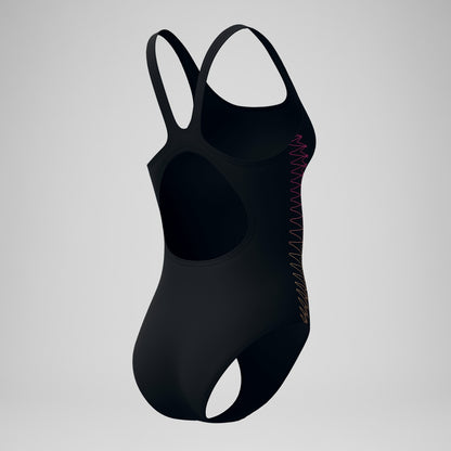 Placement Muscleback Swimsuit Black/Orange - Speedo