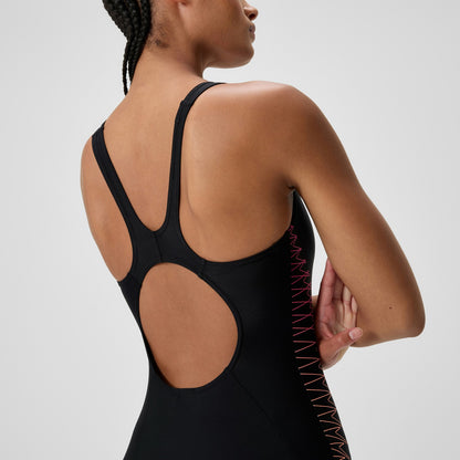 Placement Muscleback Swimsuit Black/Orange - Speedo