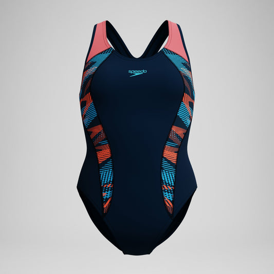 Placement Swimsuit Navy/Coral - Speedo