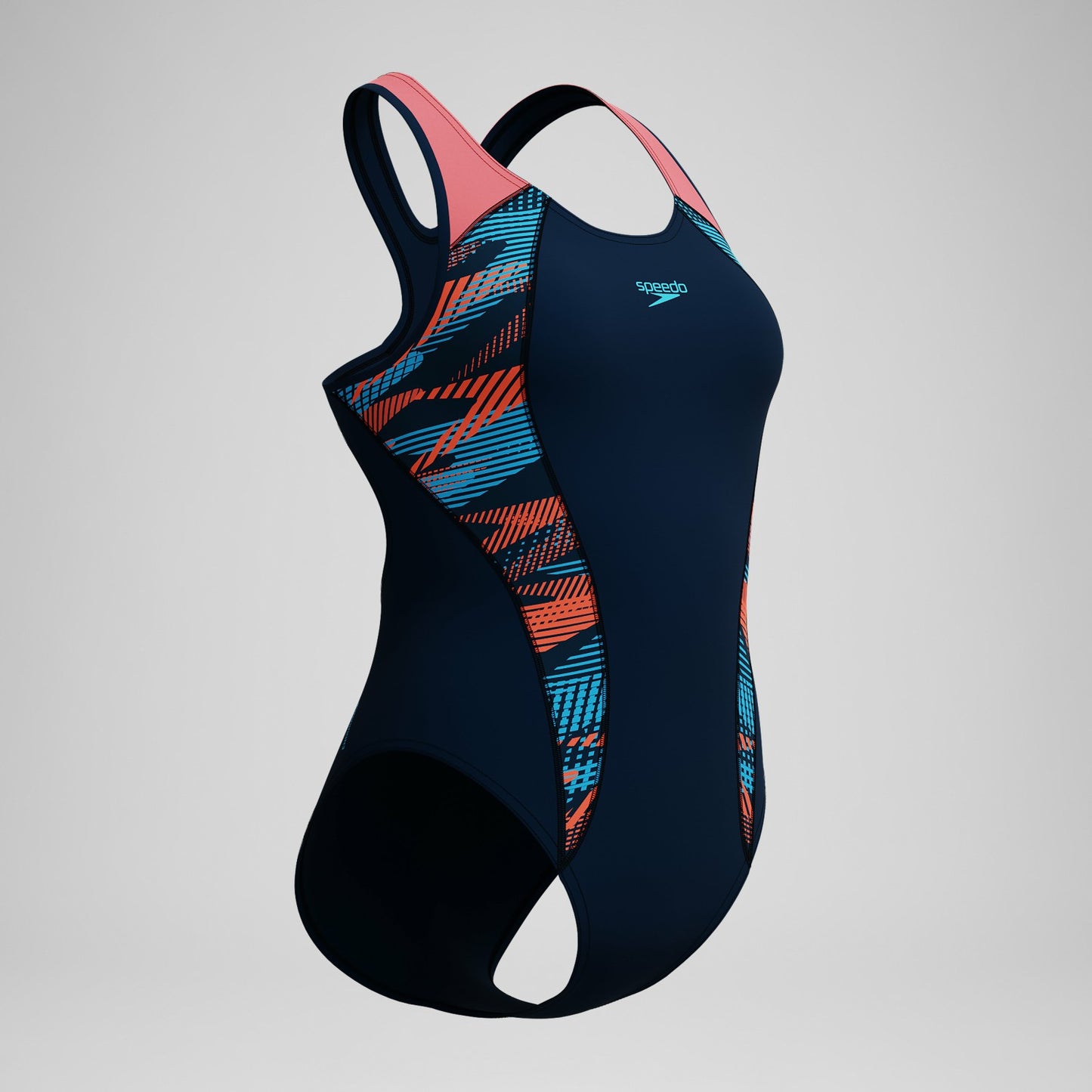 Placement Swimsuit Navy/Coral - Speedo