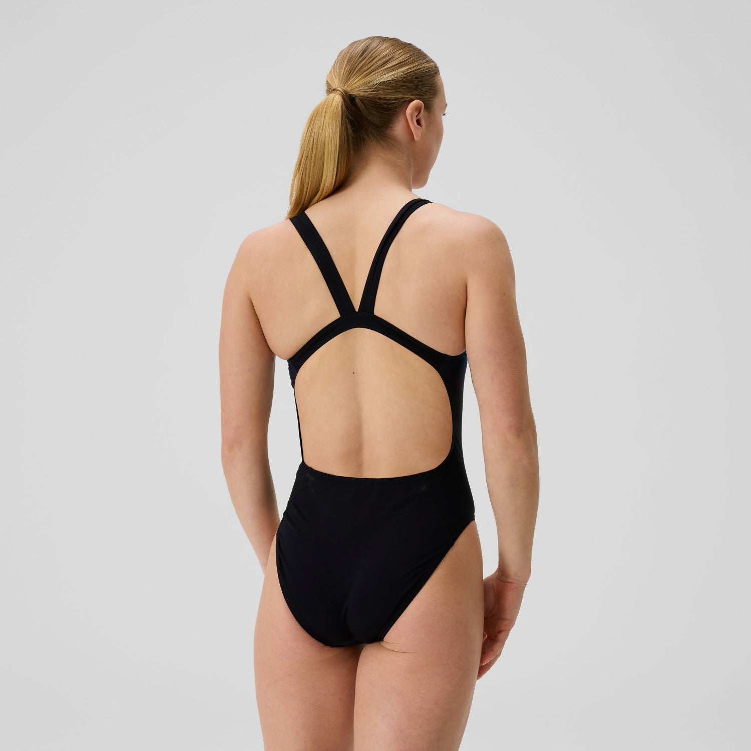 Club Training Printed Leaderback One Piece Black/Pink - Speedo