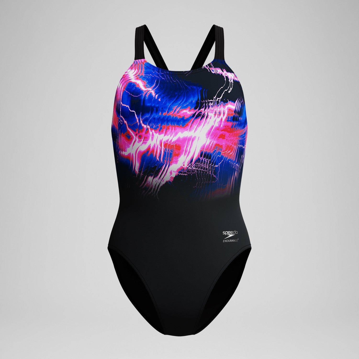 Club Training Printed Leaderback One Piece Black/Pink - Speedo
