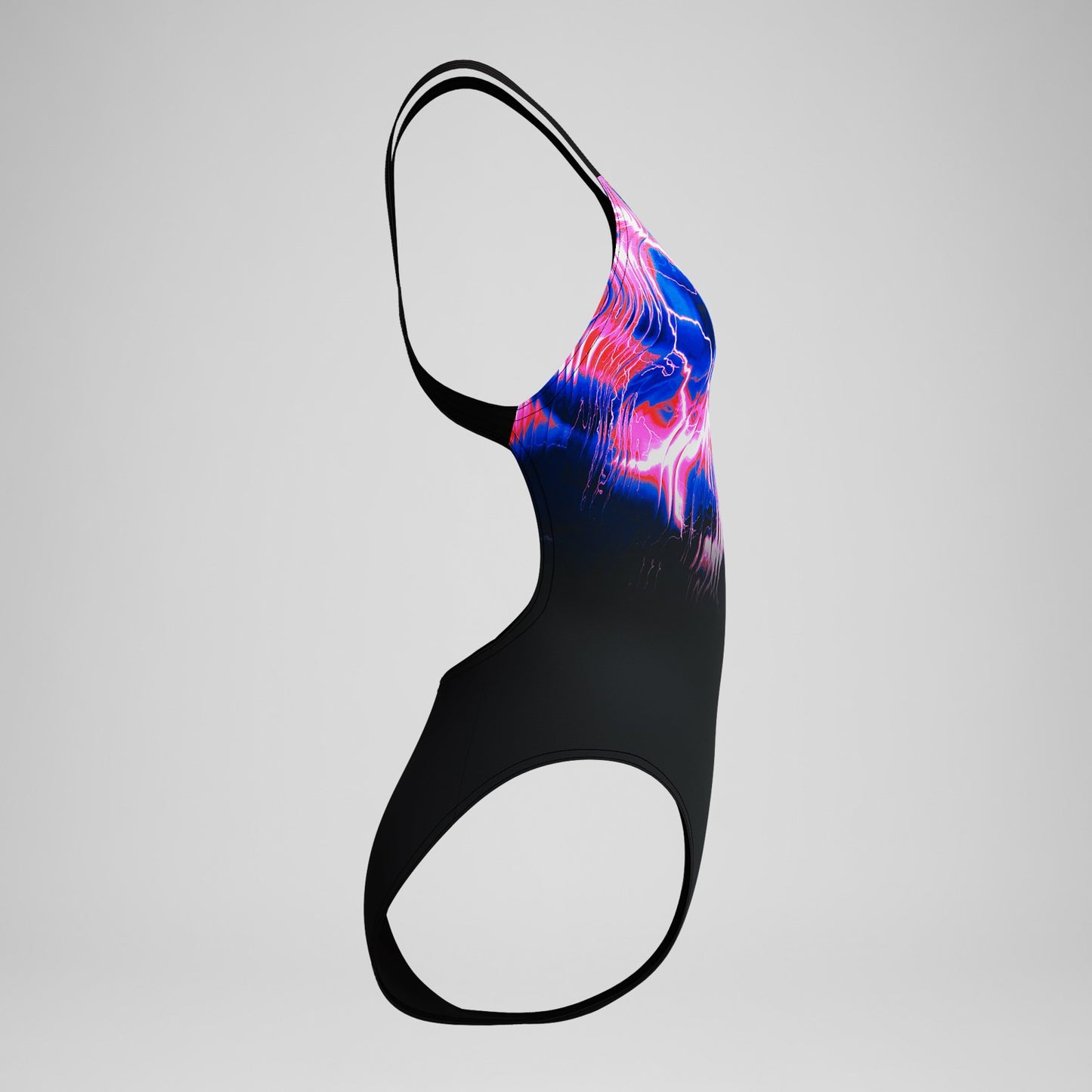 Club Training Printed Leaderback One Piece Black/Pink - Speedo
