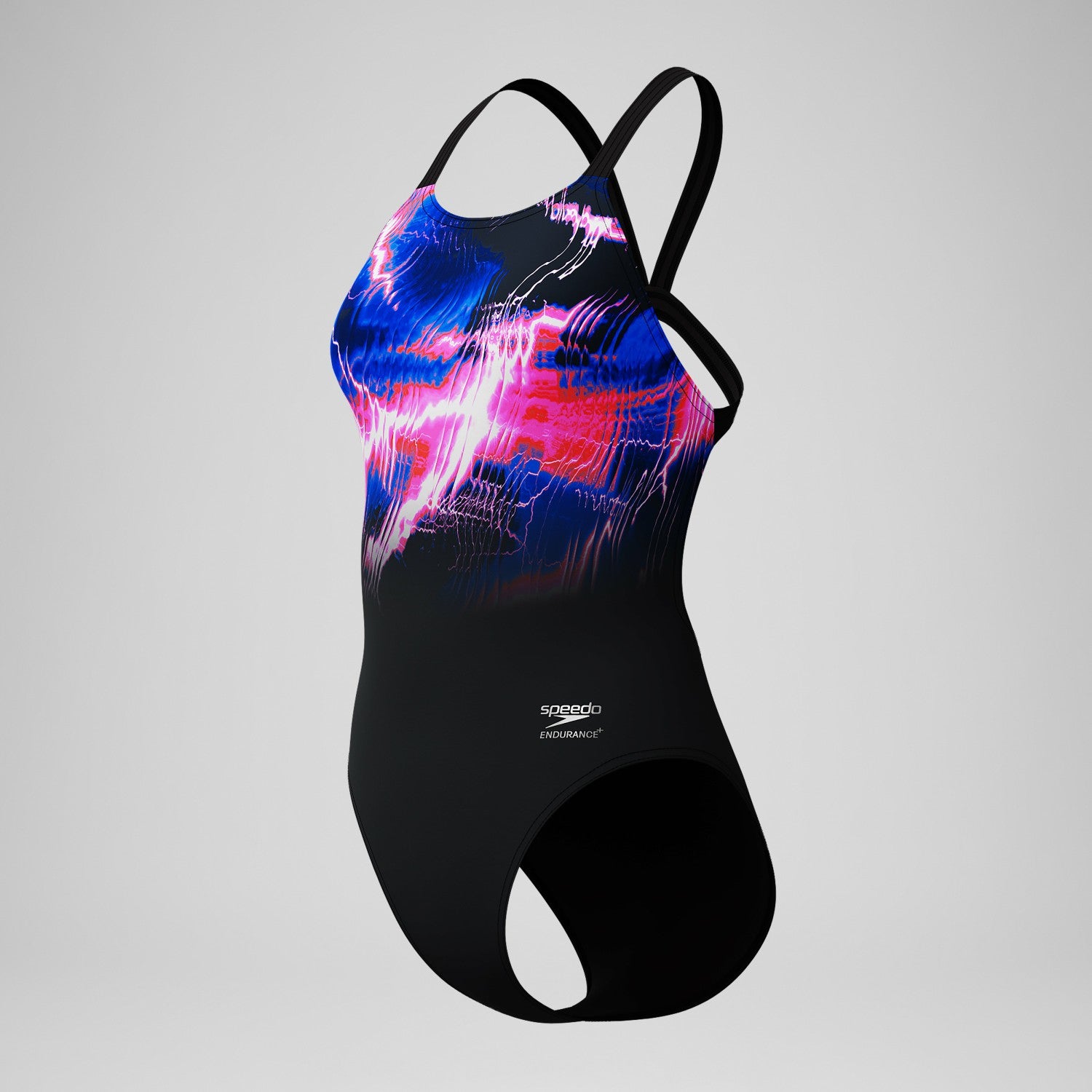 Club Training Printed Leaderback One Piece Black/Pink - Speedo