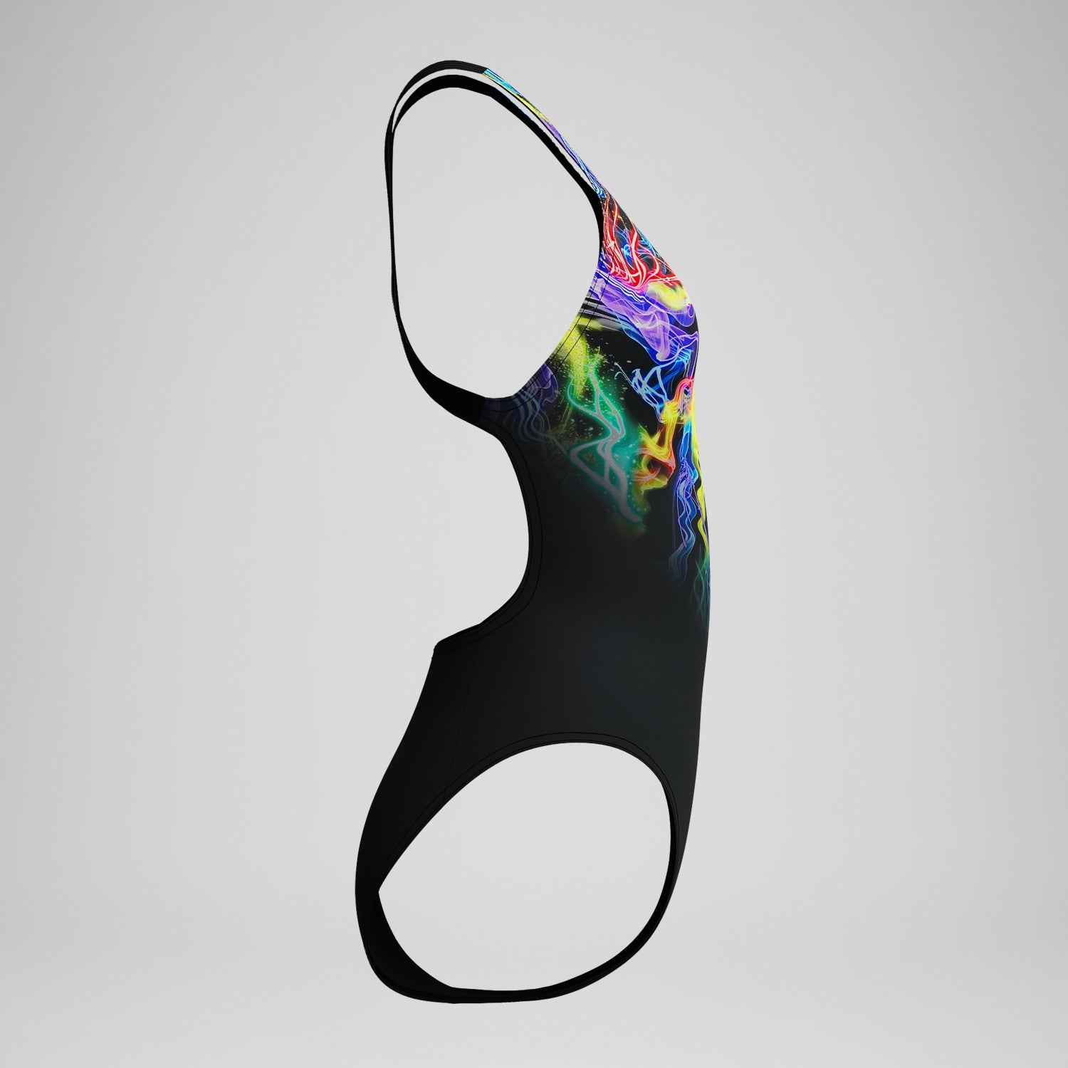 Club Training Printed Powerback Swimsuit Black - Speedo
