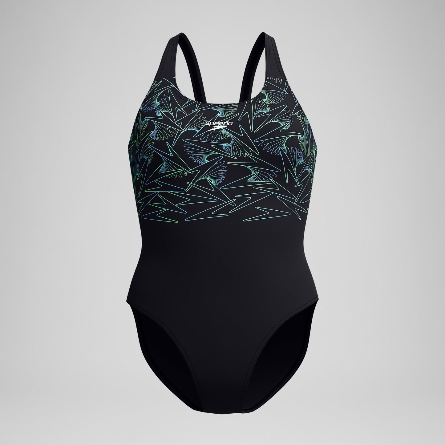 Hyperboom Placement Muscleback Swimsuit Black/Green - Speedo
