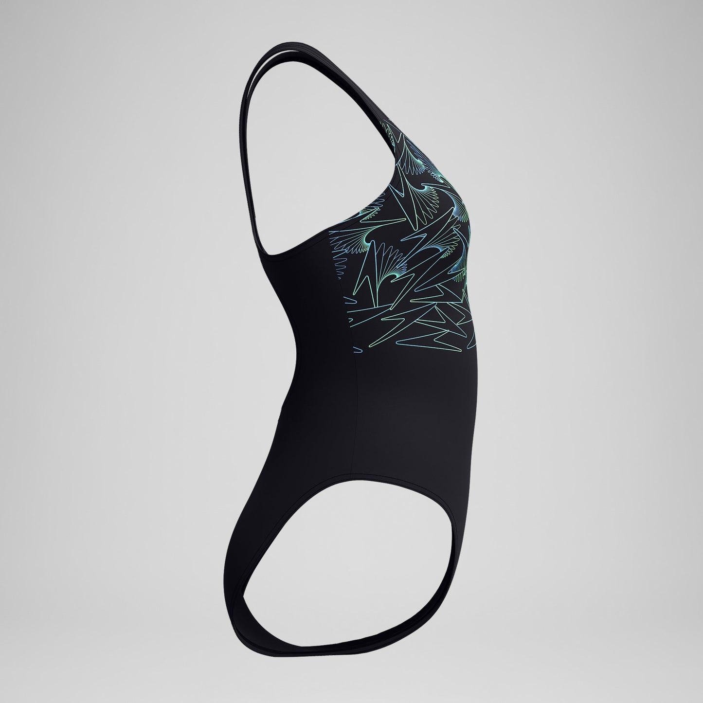 Hyperboom Placement Muscleback Swimsuit Black/Green - Speedo