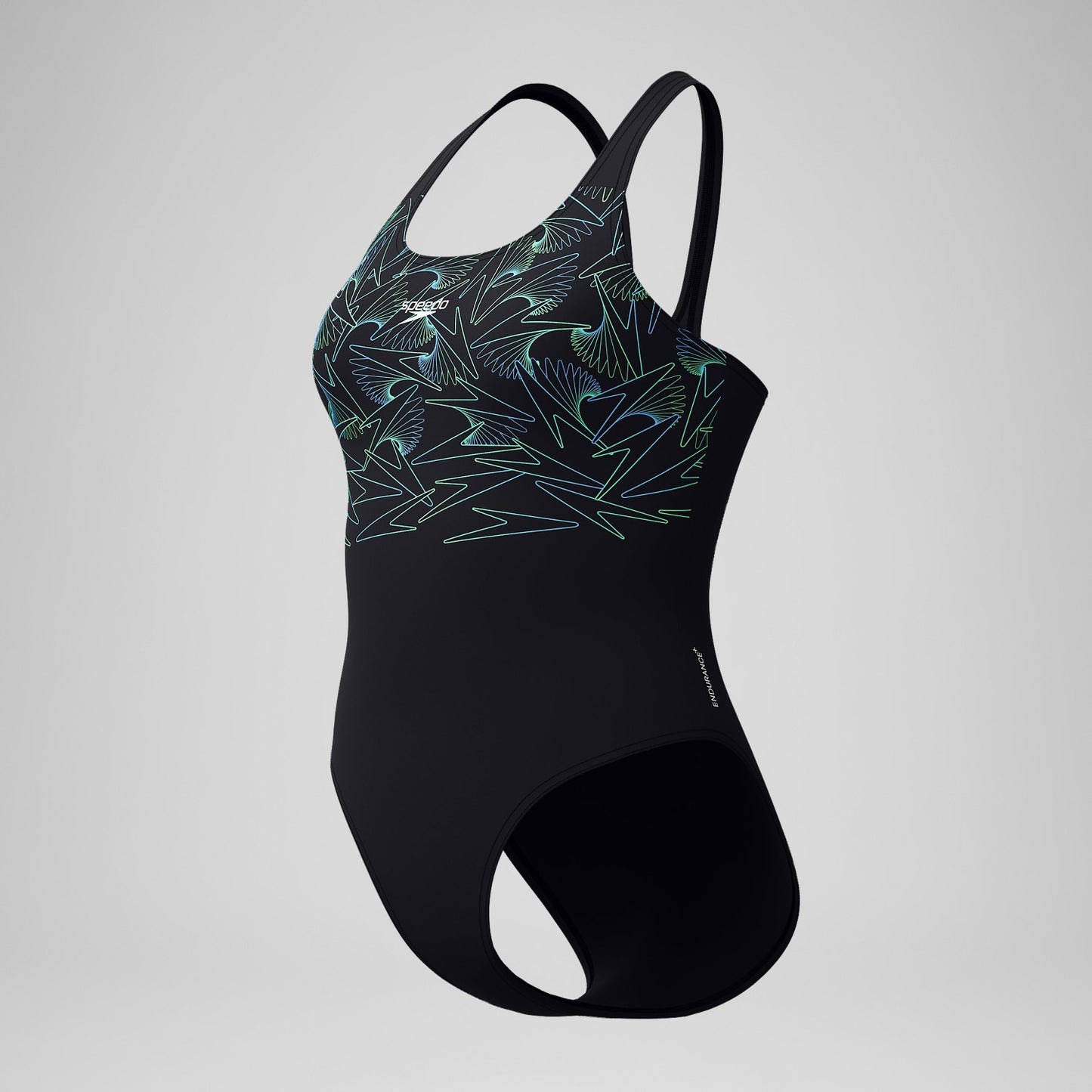 Hyperboom Placement Muscleback Swimsuit Black/Green - Speedo