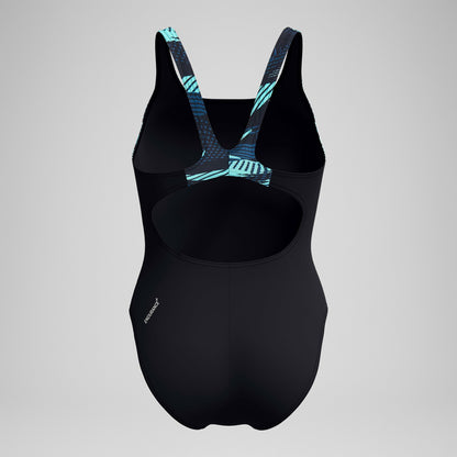 HyberBoom Splice Muscleback Swimsuit DarkTeal/Green - Speedo