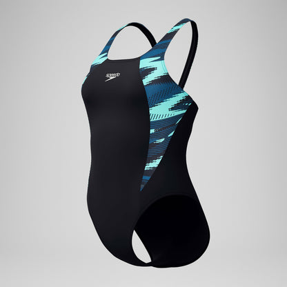 HyberBoom Splice Muscleback Swimsuit DarkTeal/Green - Speedo