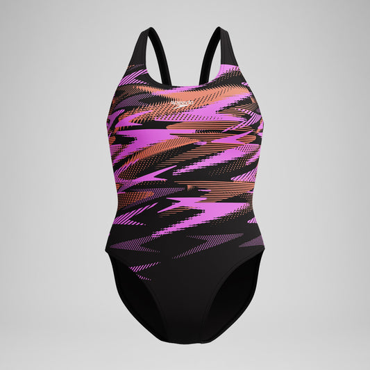 HyberBoom Placement Swimsuit Black/Coral - Speedo