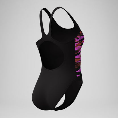 HyberBoom Placement Swimsuit Black/Coral - Speedo