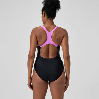 Medley Logo Swimsuit Black/Pink - Speedo