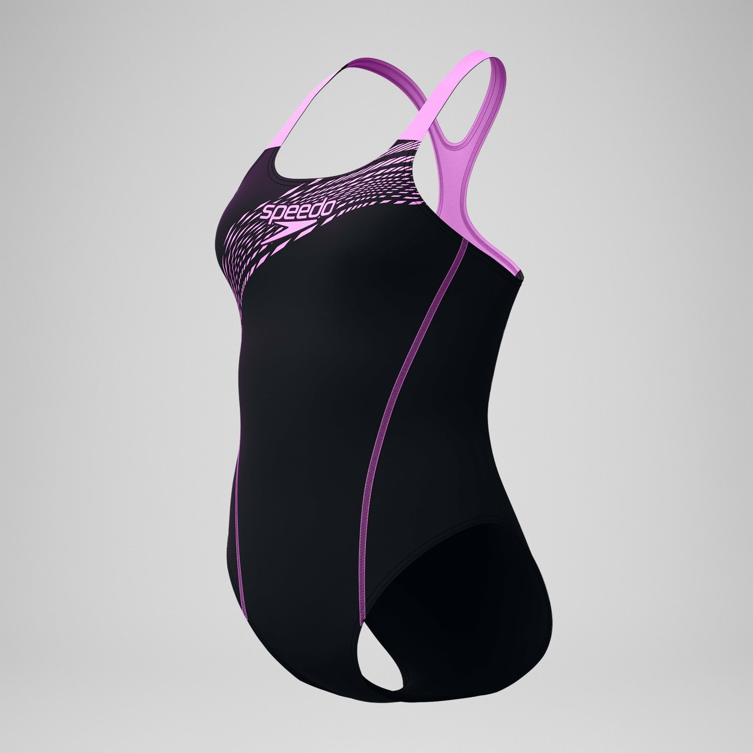 Medley Logo Swimsuit Black/Pink - Speedo