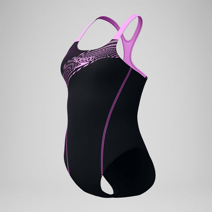Medley Logo Swimsuit Black/Pink - Speedo
