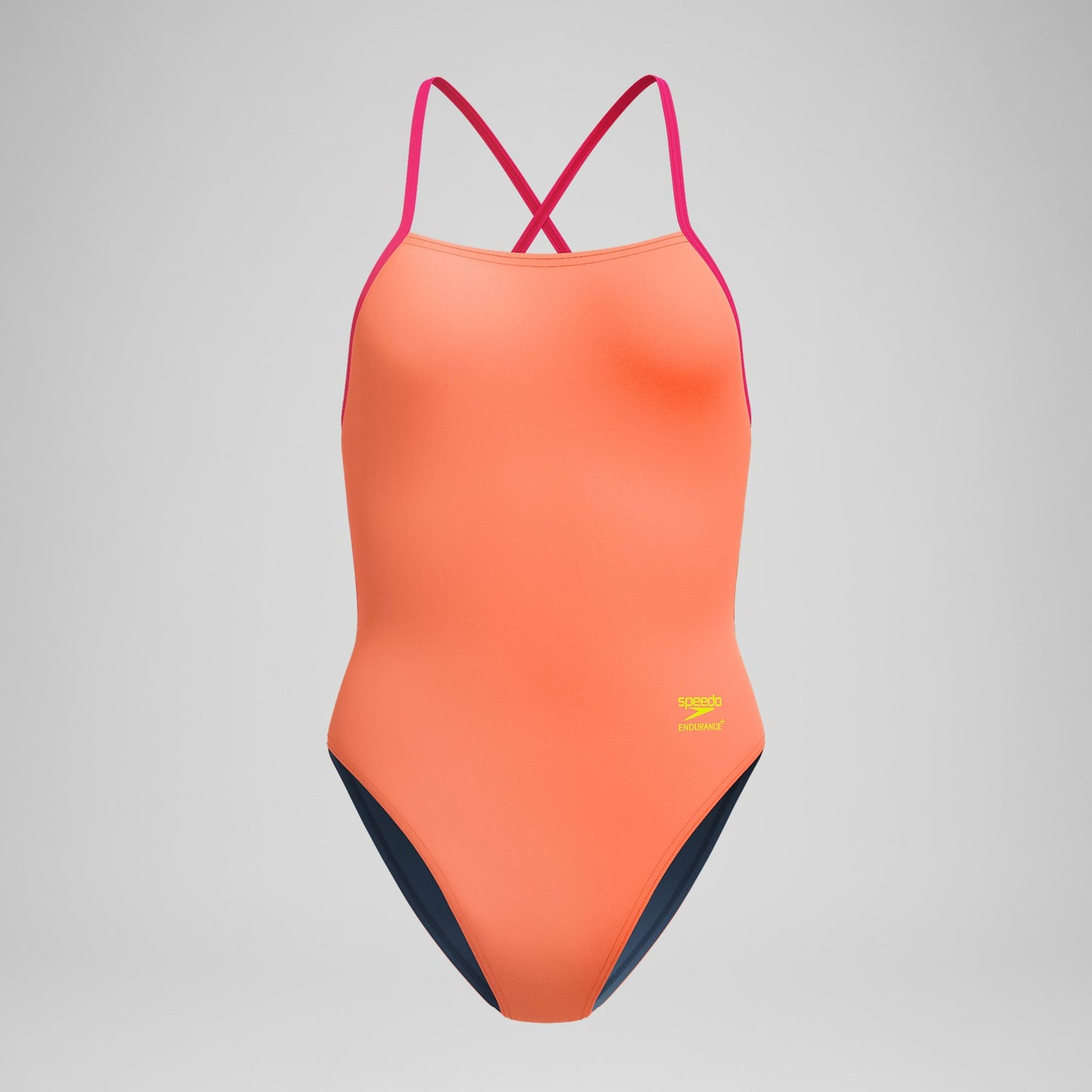 Club Training Solid Tie Back Swimsuit Orange - Speedo