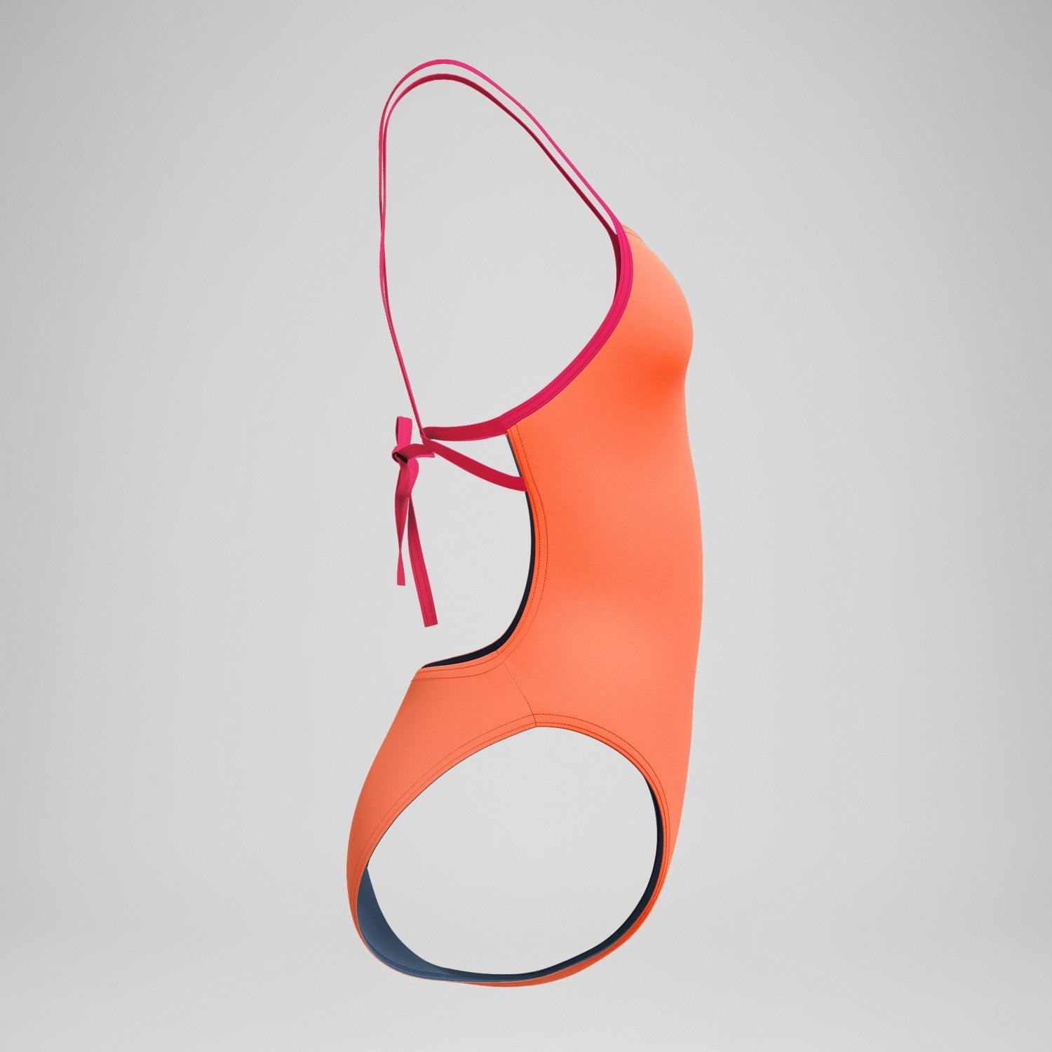 Club Training Solid Tie Back Swimsuit Orange - Speedo