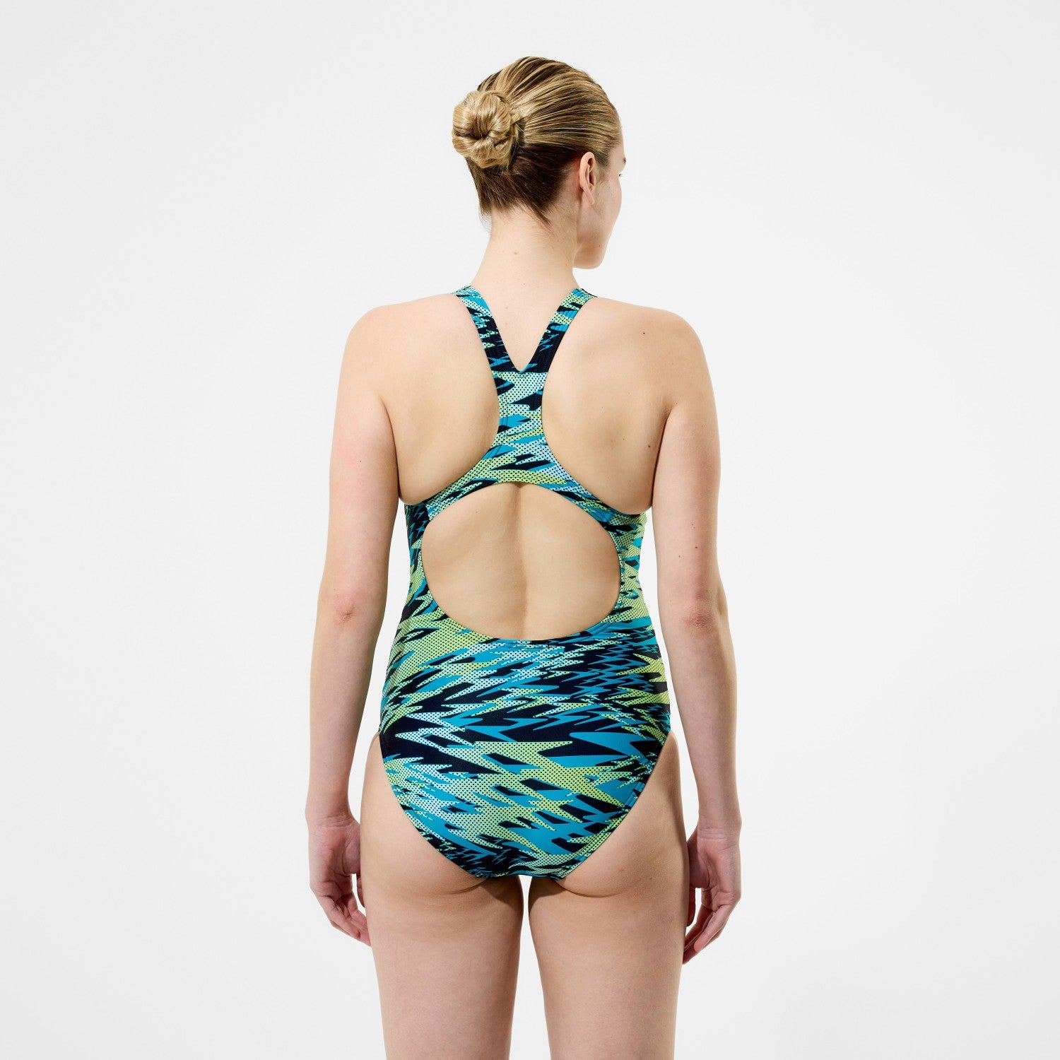 Hyperboom Printed Medalist Swimsuit Green - Speedo