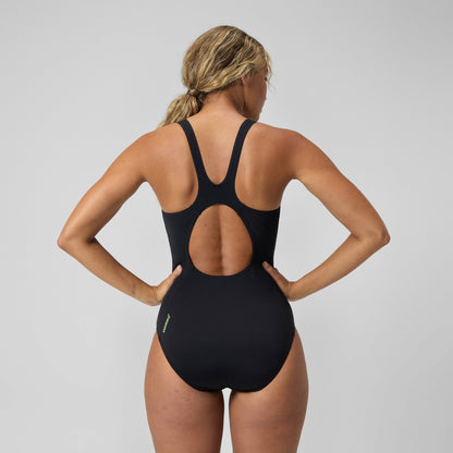 Placement Muscleback Swimsuit Black/Yellow - Speedo
