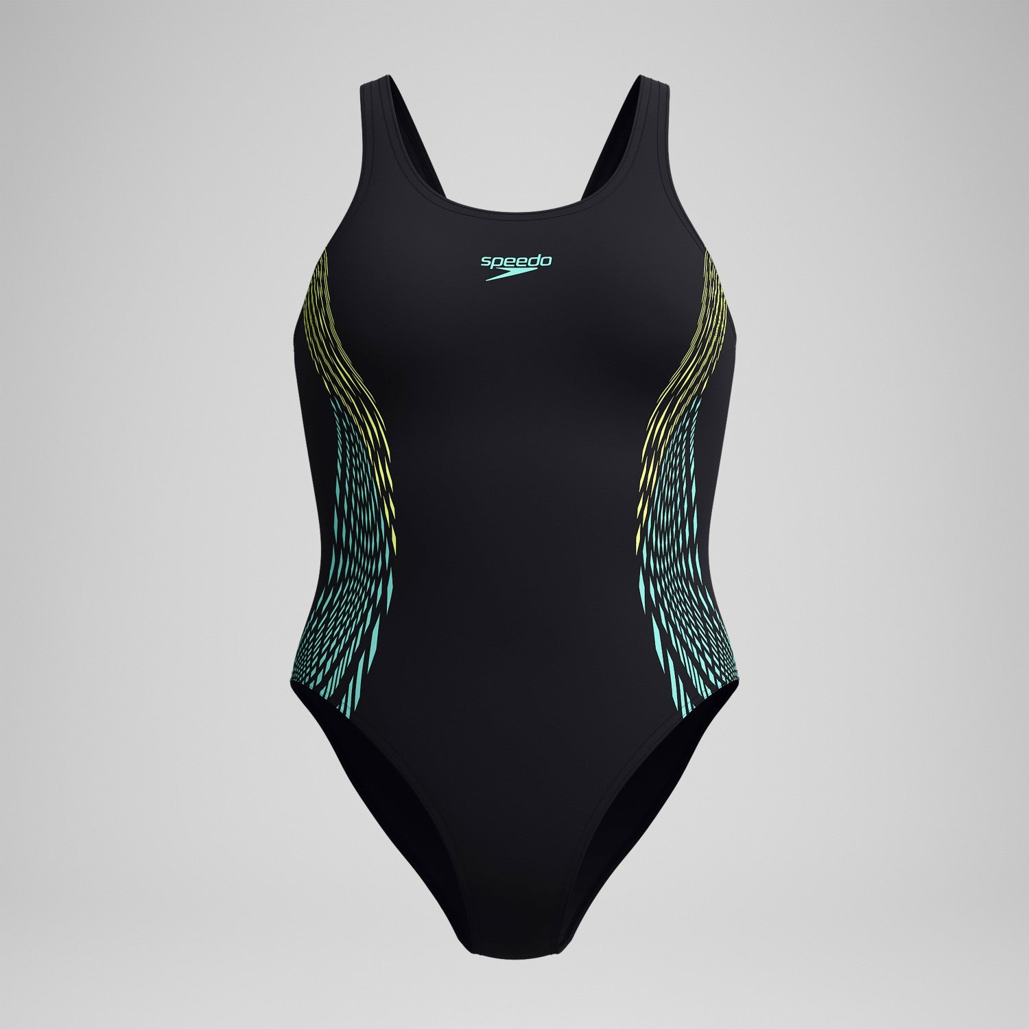 Placement Muscleback Swimsuit Black/Yellow - Speedo