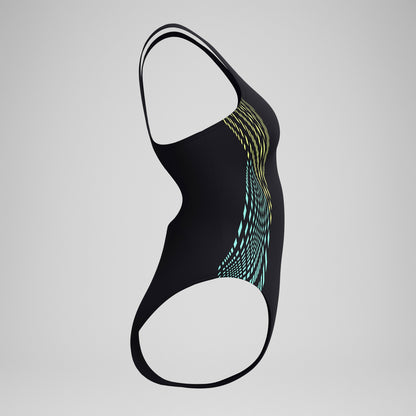 Placement Muscleback Swimsuit Black/Yellow - Speedo