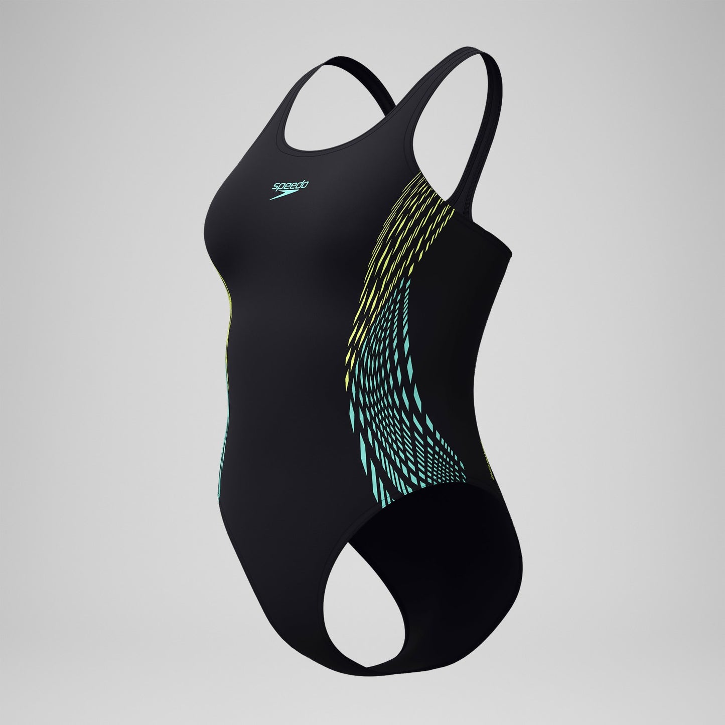 Placement Muscleback Swimsuit Black/Yellow - Speedo