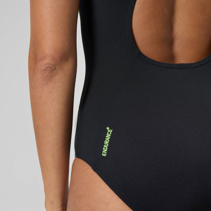 Placement Muscleback Swimsuit Black/Yellow - Speedo