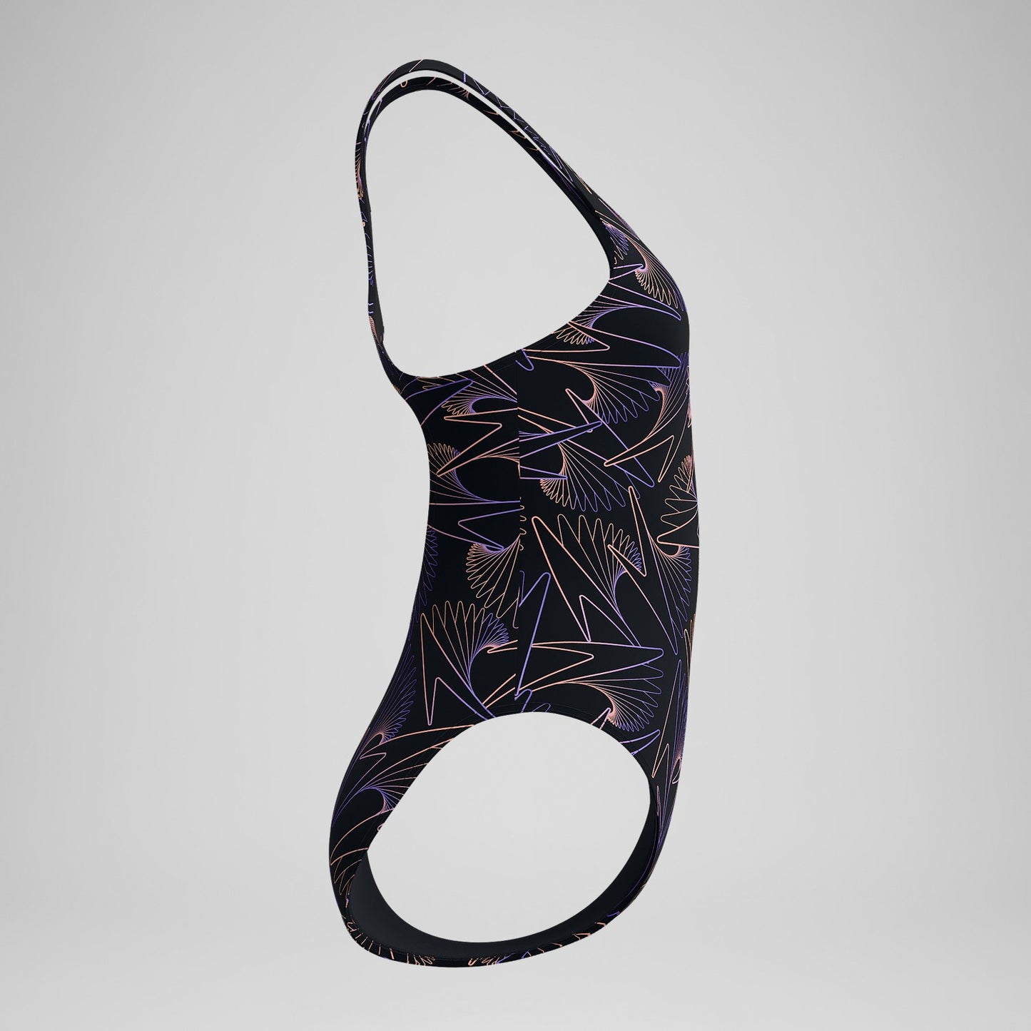 Hyperboom Medalist Allover Print Swimsuit Black/Peach - Speedo