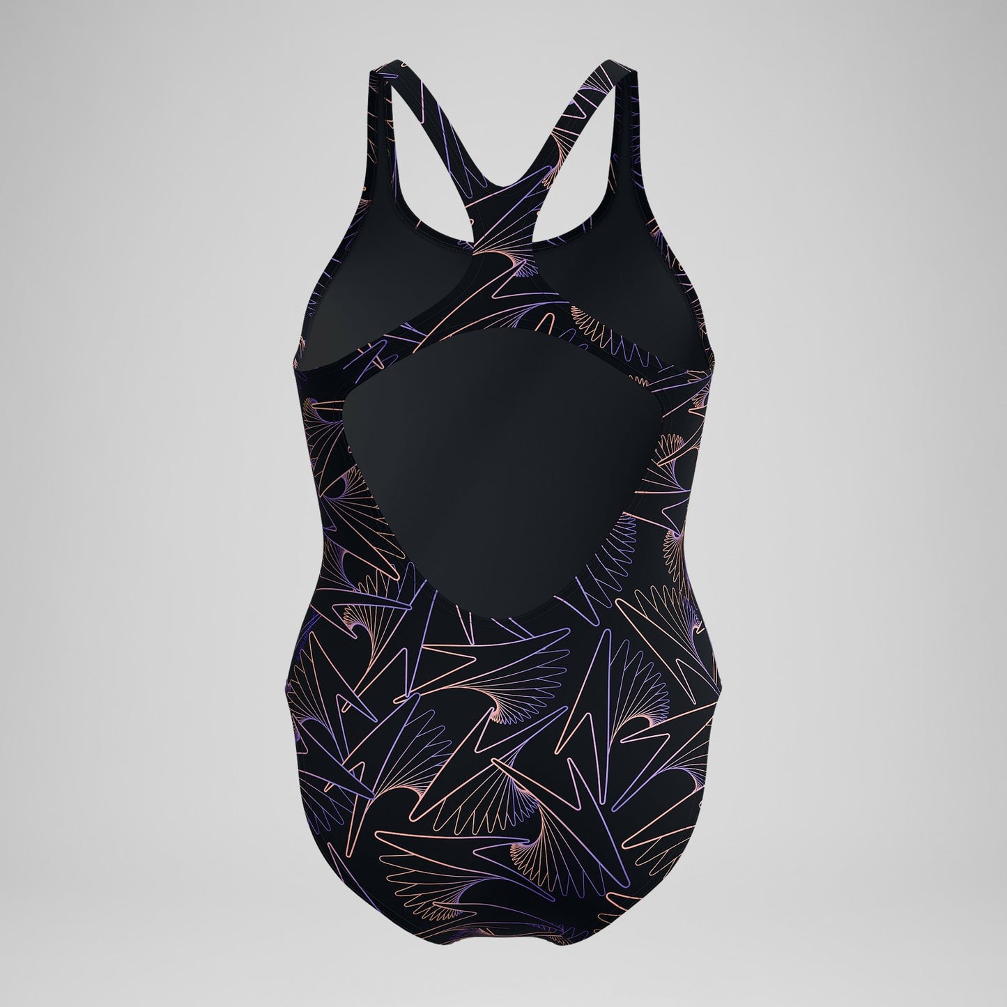 Hyperboom Medalist Allover Print Swimsuit Black/Peach - Speedo