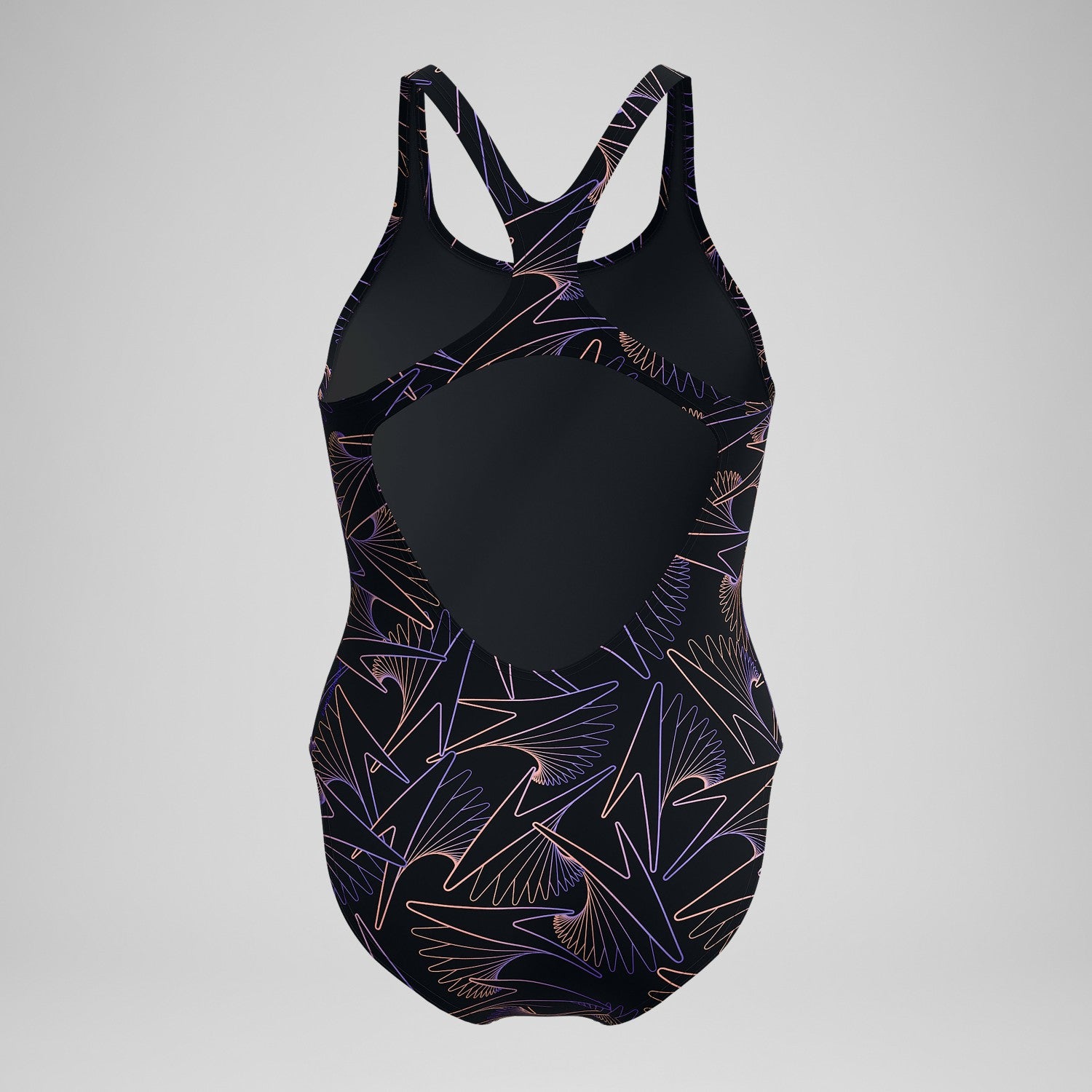 Hyperboom Medalist Allover Print Swimsuit Black/Peach - Speedo