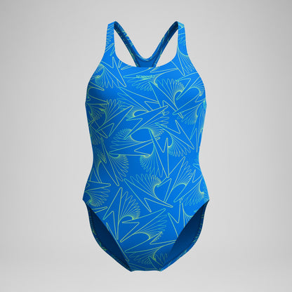 Hyperboom Medalist Allover Print Swimsuit Blue - Speedo
