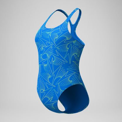 Hyperboom Medalist Allover Print Swimsuit Blue - Speedo