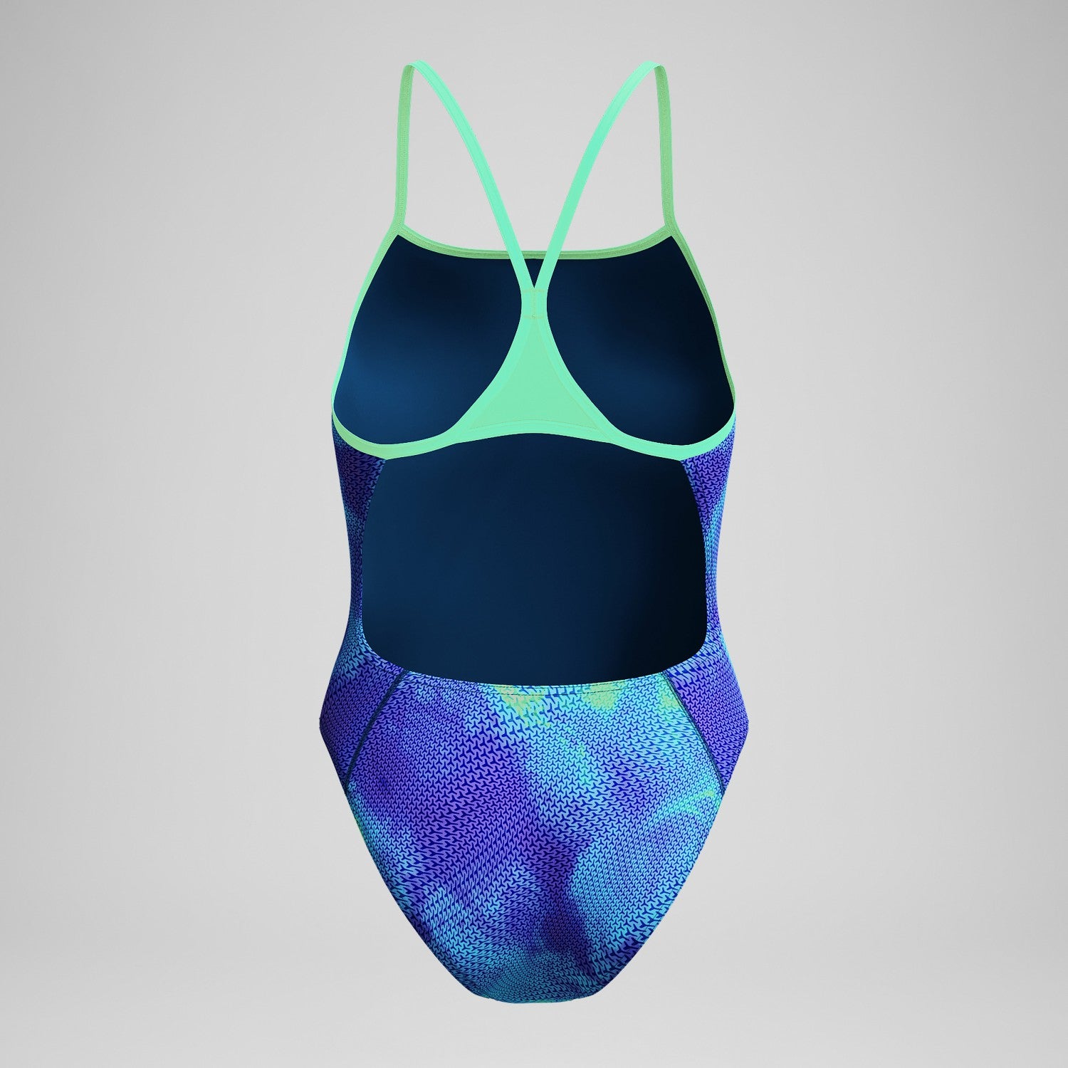 Club Training Printed Turnback Swimsuit Blue - Speedo