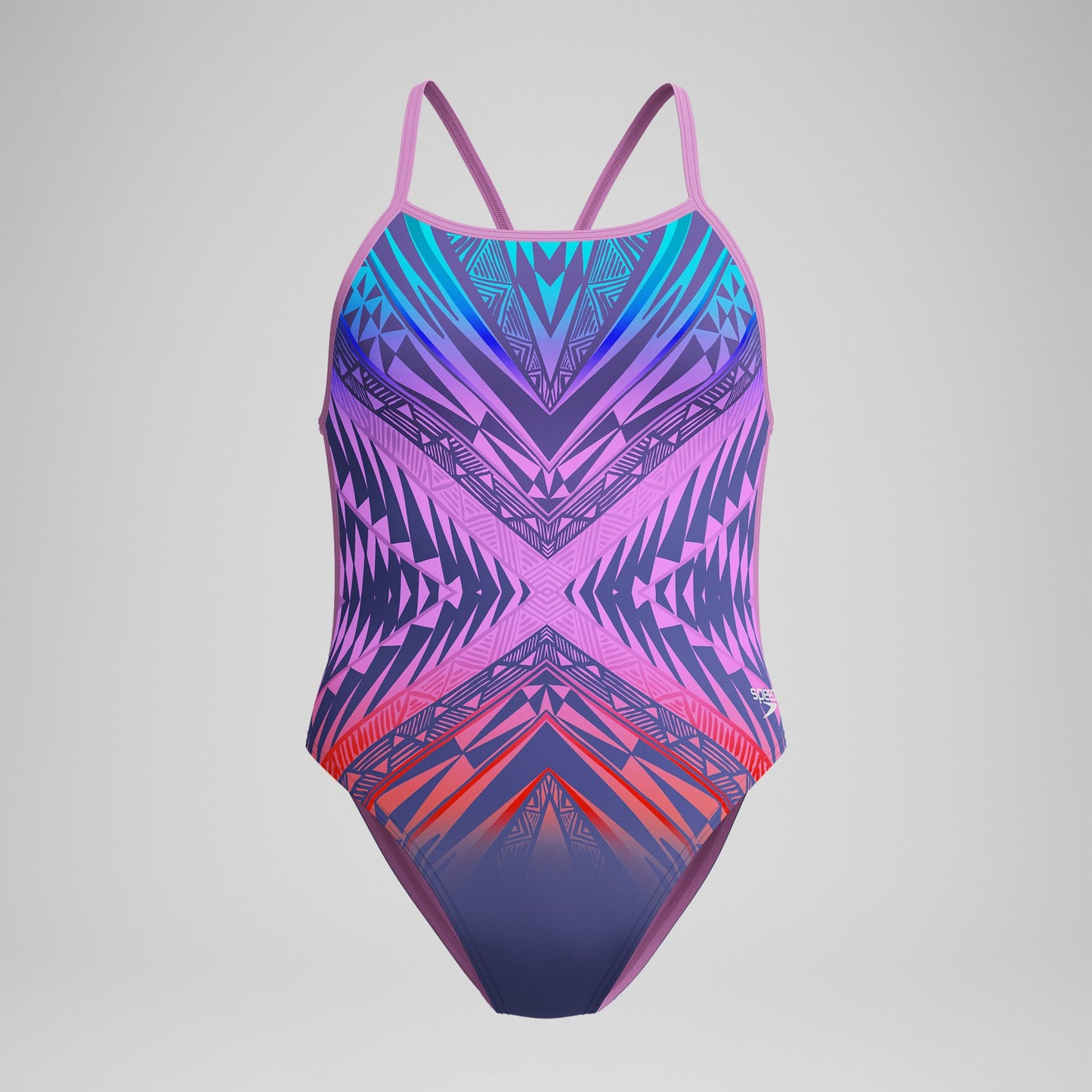 Club Training Placement V Back Swimsuit Pink/Blue - Speedo