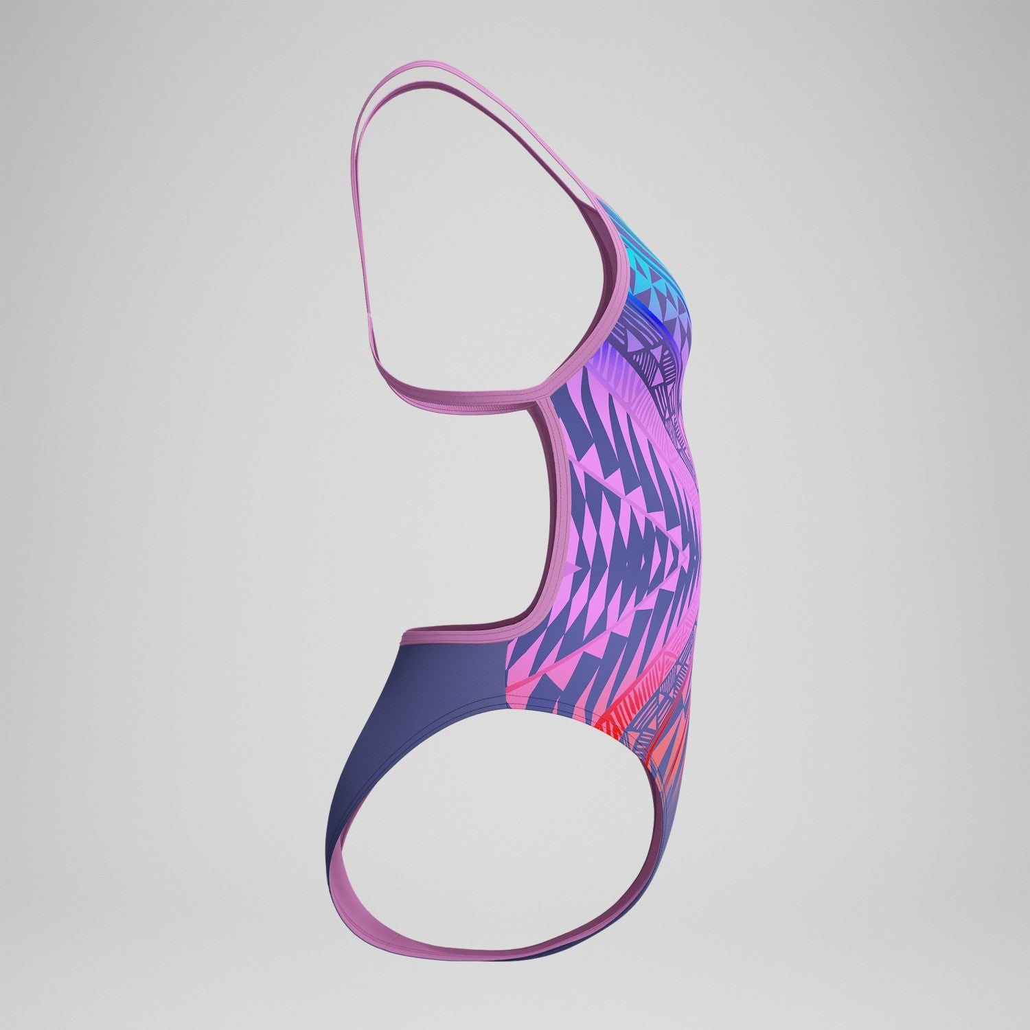 Club Training Placement V Back Swimsuit Pink/Blue - Speedo
