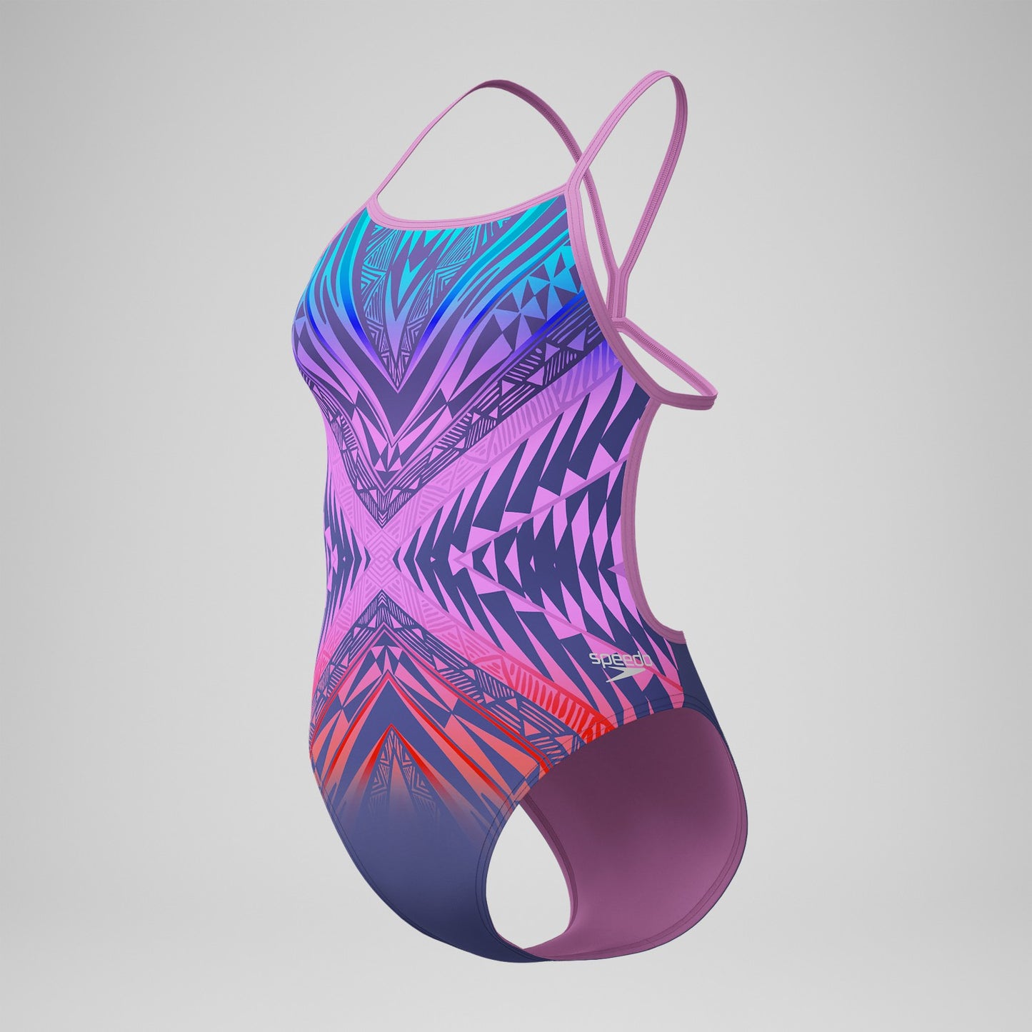 Club Training Placement V Back Swimsuit Pink/Blue - Speedo