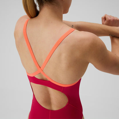 Club Training Solid Flyback 2.0 Swimsuit Red/Orange - Speedo