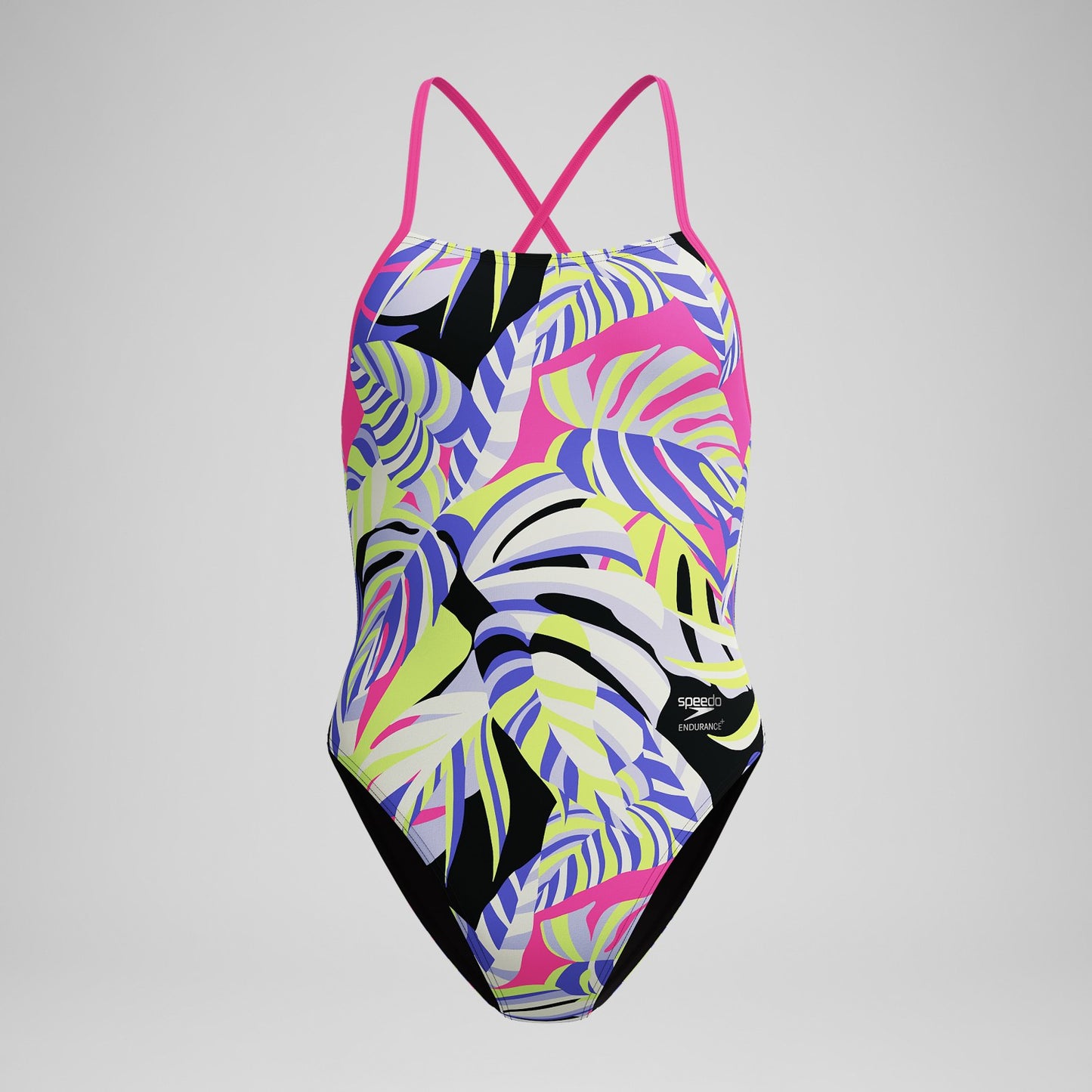 Club Training Printed Tie Back Swimsuit Purple/Pink - Speedo