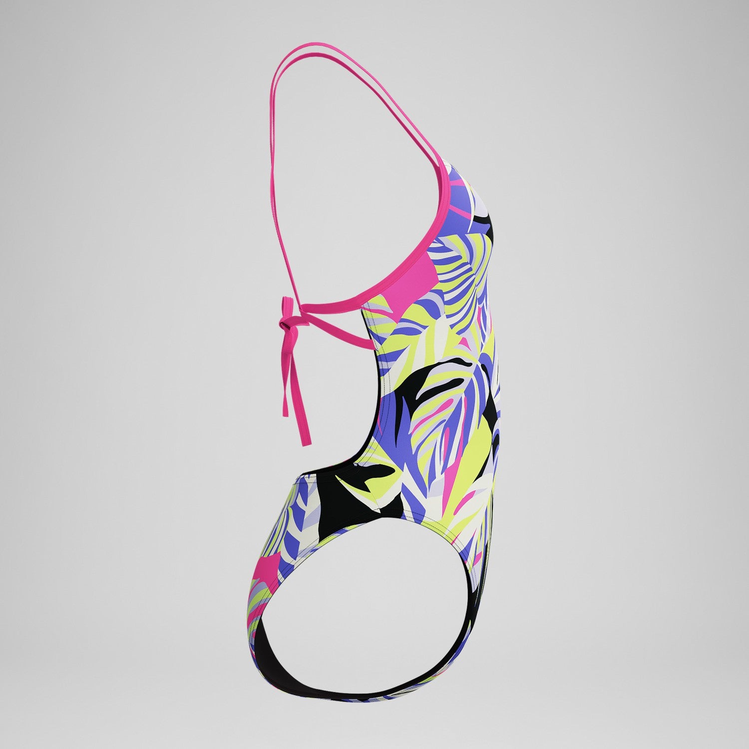 Club Training Printed Tie Back Swimsuit Purple/Pink - Speedo
