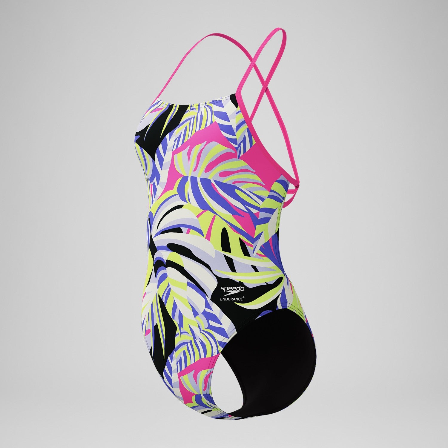 Club Training Printed Tie Back Swimsuit Purple/Pink - Speedo