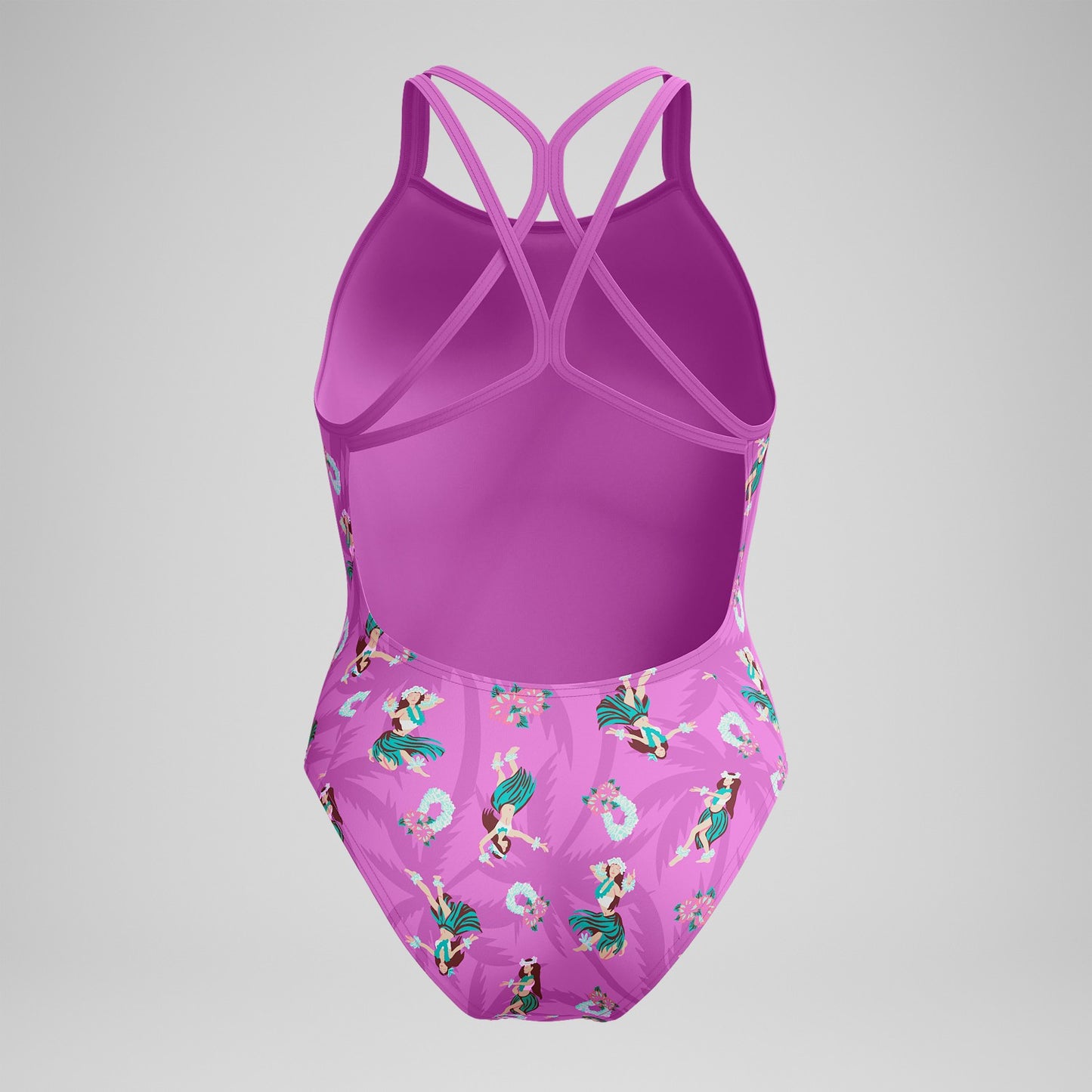 Club Training Printed Starback Swimsuit Pink/Green - Speedo